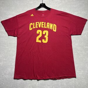 VTG Adidas Cleveland Cavaliers LEBRON JAMES Short Sleeve Shirt 23 Size: 2XL